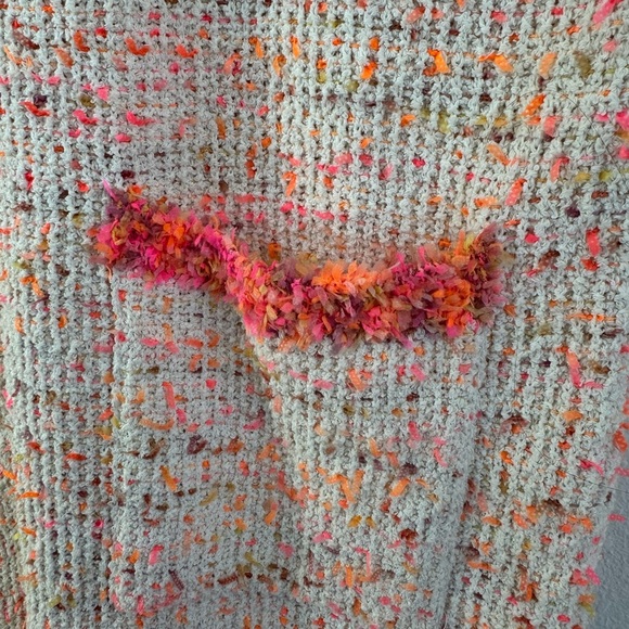 ZARA Tweed Pocket Fluorescent Dress - Picture 5 of 11